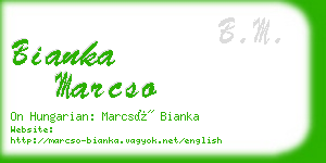 bianka marcso business card